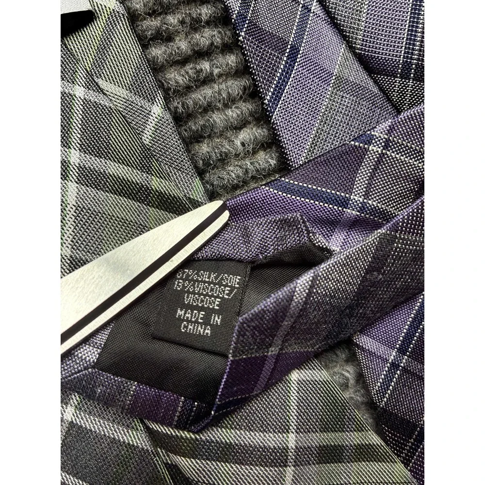 Reaction Kenneth Cole Silk‎ Blend Tie Mens OS Multicolor Plaid Set Of 3 Necktie